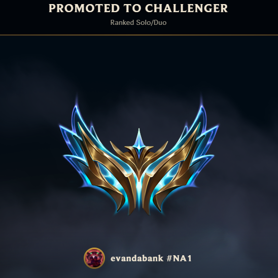 League of Legends Challenger promotion screen